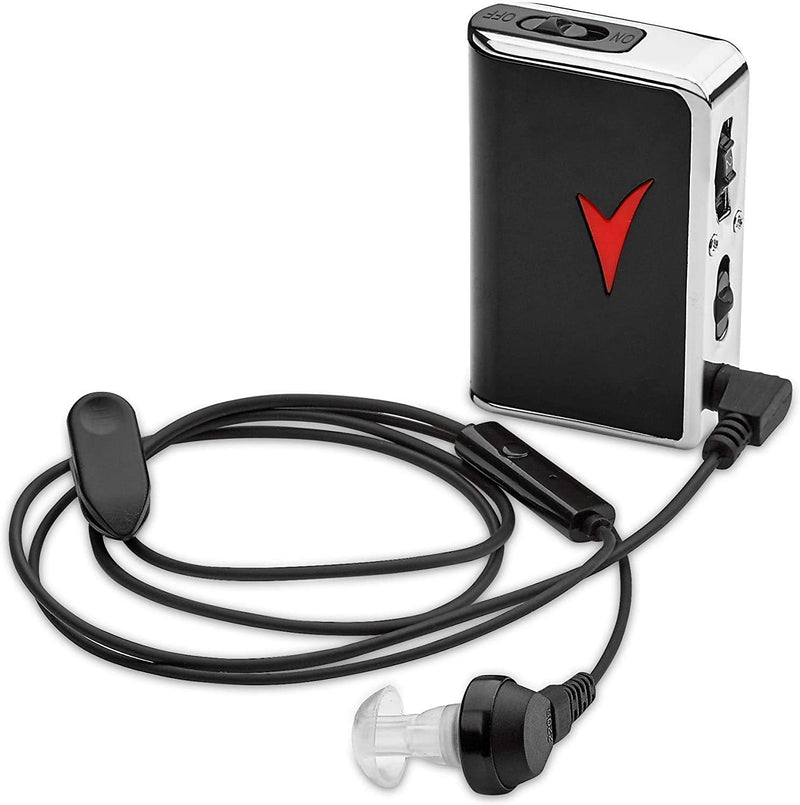 Personal Sound Amplifiers - (2 Pack) Personal Audio Amplifier Device and Voice Enhancer Device for Sound Gain of 50dB, Up to 100 Feet Away, Pocket Hearing Devices