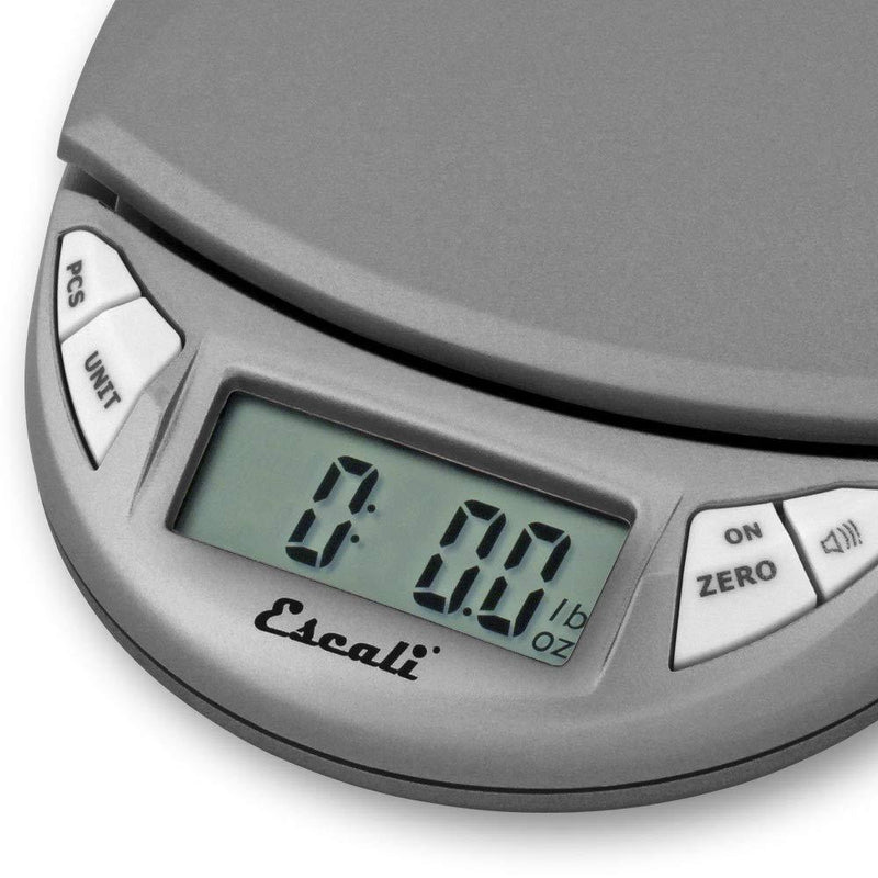Escali Pico PR500S Precision Kitchen Food Scale for Baking and Cooking, Lightweight and Durable Design, LCD Digital Display, Lifetime ltd. Warranty, Metallic