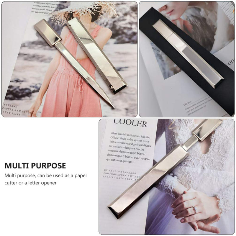 NUOBESTY Letter Opener Stainless Steel Hand Envelope Slitter Envelope Opener Paper Knife with Gift Box for Home Office