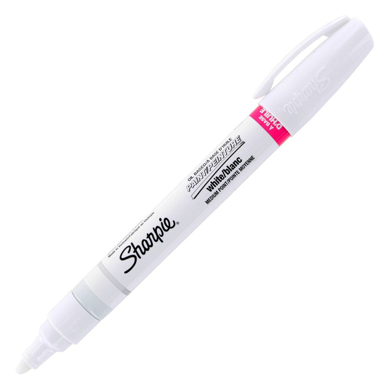 Sharpie, Medium Point, White Ink, Oilased Paint Marker, Pack of 3 1