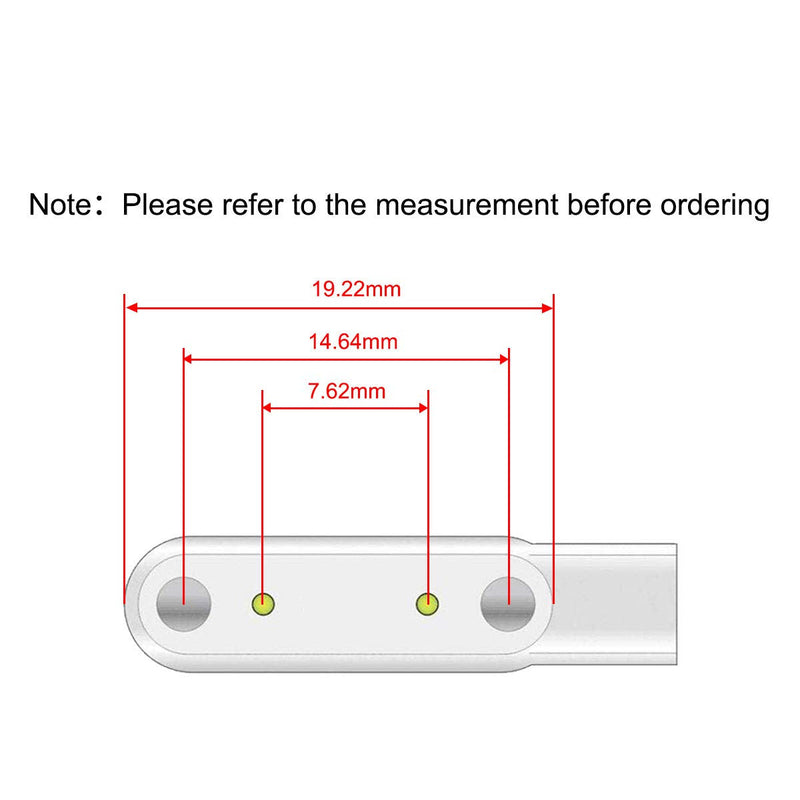 Smartwatch Charging Cable, DOCA High-Speed A 2 Pin Magnetic Suction USB Charging Cable Cord for CS02012,CK11S and CK11C Smart Watch White-2pin