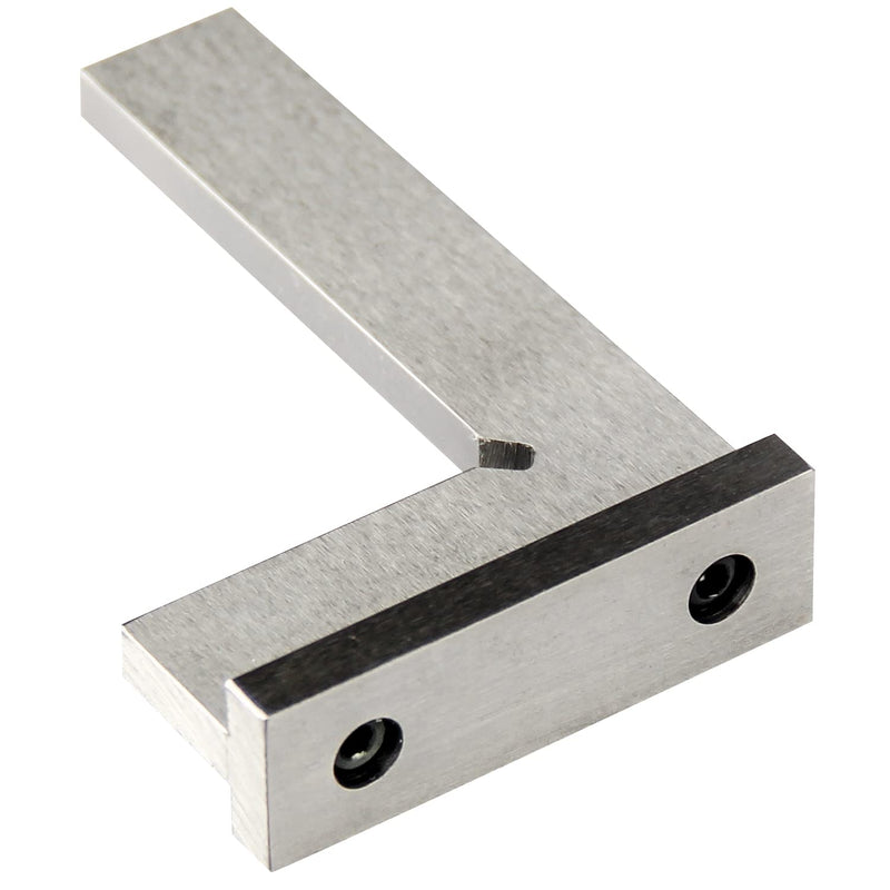 Precision Machinist Square 3 Inch Engineer Square 90 Degree Right Angle Ruler Ground Hardened Steel with Seat 3 x 2 Inch 75x50mm(3x2 inch)