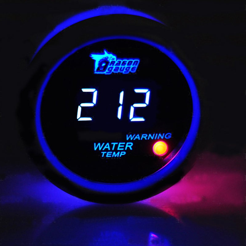 ESUPPORT Car 2" 52mm Digital Water Temp Gauge Blue LED Fahrenheit F Water Temp F Gauge