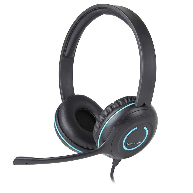 Cyber Acoustics Stereo USB Headset, in-line Controls for Volume & Mic Mute, Noise Cancelling Mic & Adjustable Mic Boom for PC & Mac, Perfect for Classroom, Home or Office (AC-5008A) 1 Unit