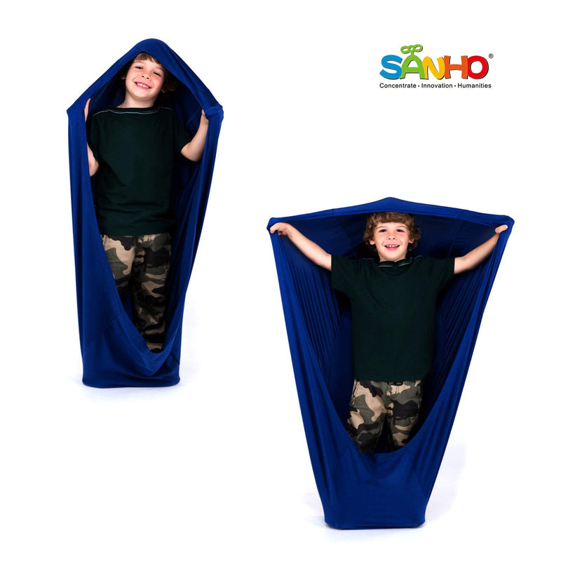 SANHO Dynamic Movement Sensory Sock, Body Sock, Toys for Autistic and Sensory Processing Disorders, Updated Version, Good for Height:35"- 59" Deep Blue