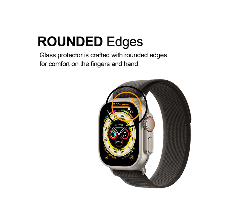 (3 Pack) Supershieldz Designed for Apple Watch Ultra 49mm Tempered Glass Screen Protector, Anti Scratch, Bubble Free