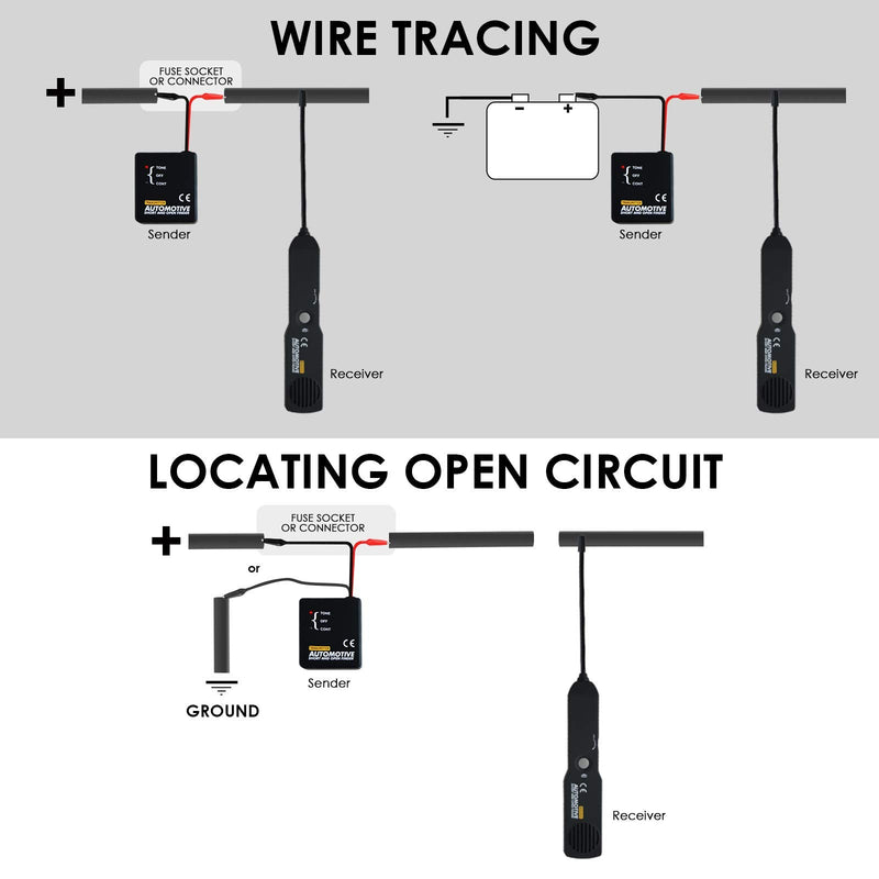 Automotive Circuit Tester Tracer Wire Short Circuit Finder DC 6-42V Circuit Breaker Tracker Short and Open Finder Detector Probe Car Diagnostic Tools