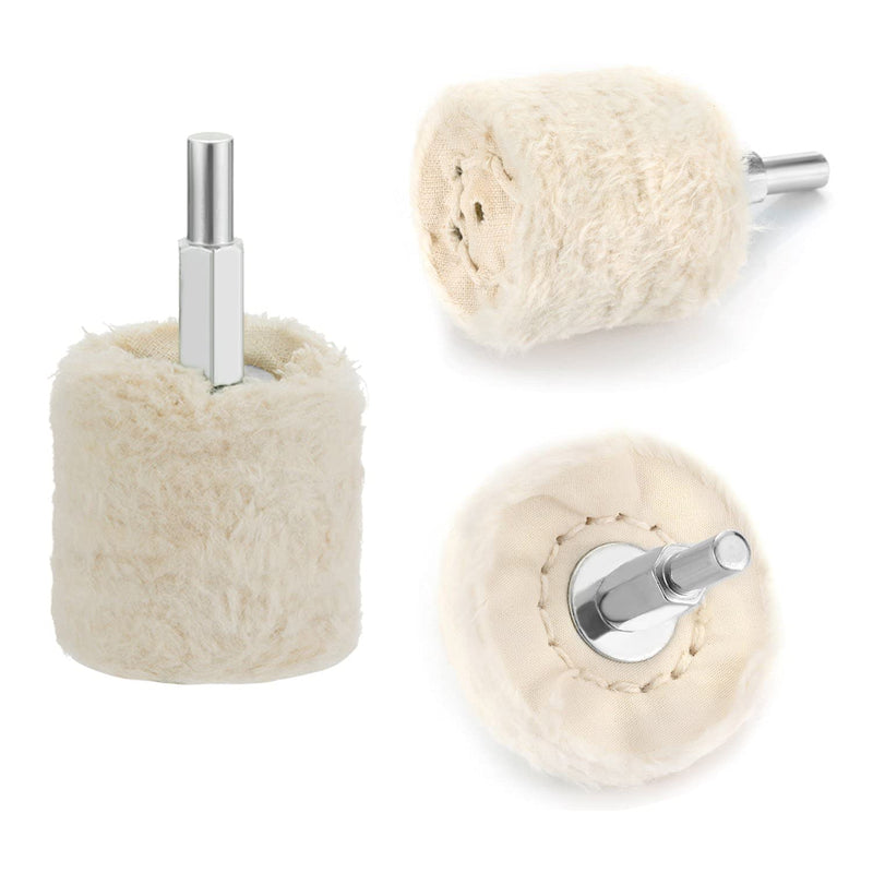 Polishing disc for drill, JTENG polishing attachment 6 pieces brush set conical polishing wheel polishing cone polishing buffing pad for manifold aluminum stainless steel chrome etc