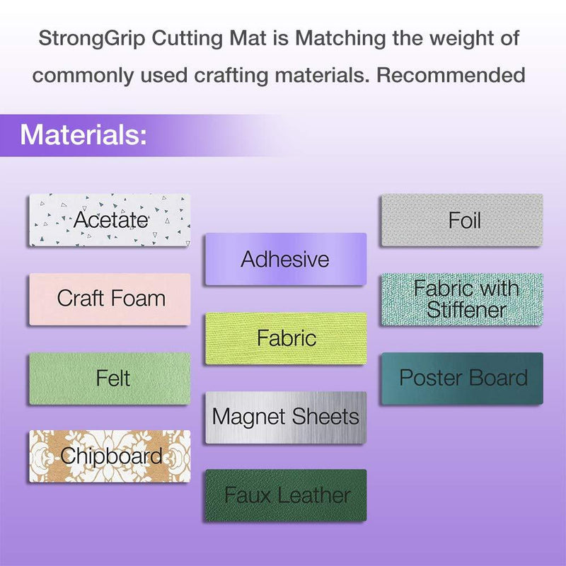 REALIKE 12x12 Cutting Mat for Cricut Explore One/Air/Air 2/Maker(3 Mats), Gridded Adhesive Non-Slip Cut Mat for Crafts, Quilting, Sewing and All Arts (Variety) Variety for Cricut 12*12 (3 Mats)