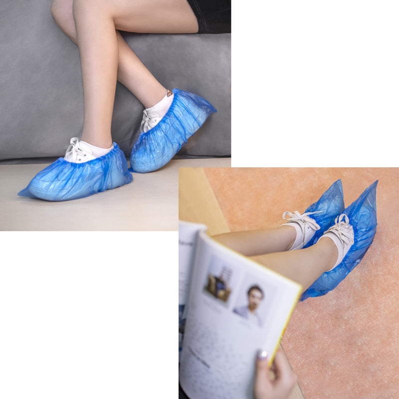 KCTUKA Disposable Shoe Covers, 100 PCS (50 Pairs) Green Convenience Boot Cover, Waterproof, Non slip, Dust proof, Protect Your Shoes, Floor, Carpet, One Size Fit Most 100 Pack (50 Pairs )