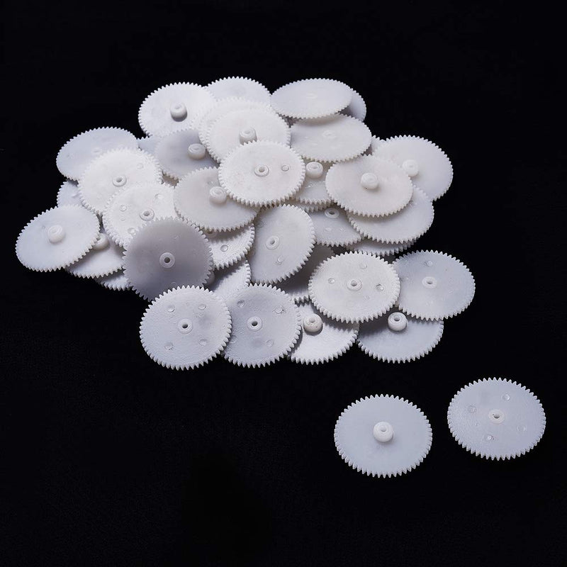 Othmro 50pcs Plastic Gears 56 Teeth Model 562A Reduction Gear Plastic Worm Gears for RC Car Robot Motor