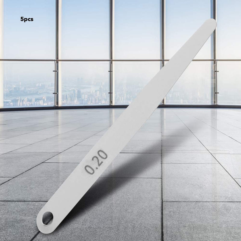 5pcs Feeler Gauge 0.2 Thickness Feeler Gauge Metric Filler Thickness Gage Measurement Tool(0.2)