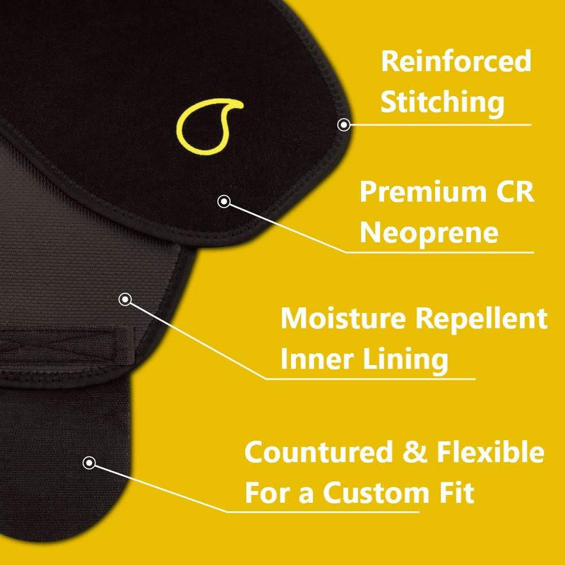 Sweet Sweat Waist Trimmer - Black/Yellow Logo | Premium Waist Trainer Belt for Men & Women Small