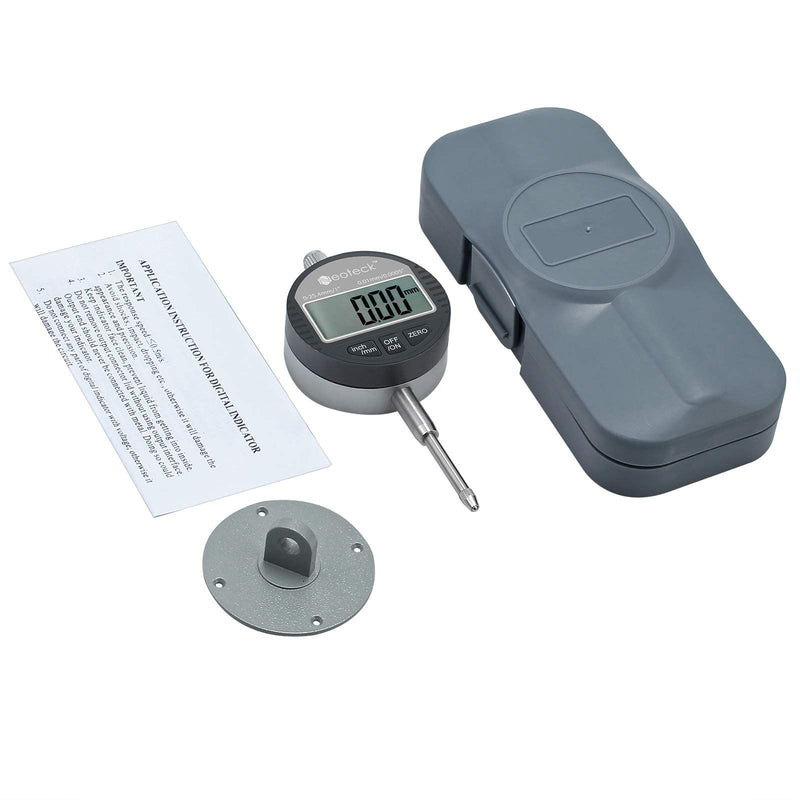 Neoteck DTI Electronic Digital Dial Indicator 1''/25.4mm | Digital Probe Indicator Dial Test Gauge High Resolution: 0.0005''/0.01mm - Silver Gray