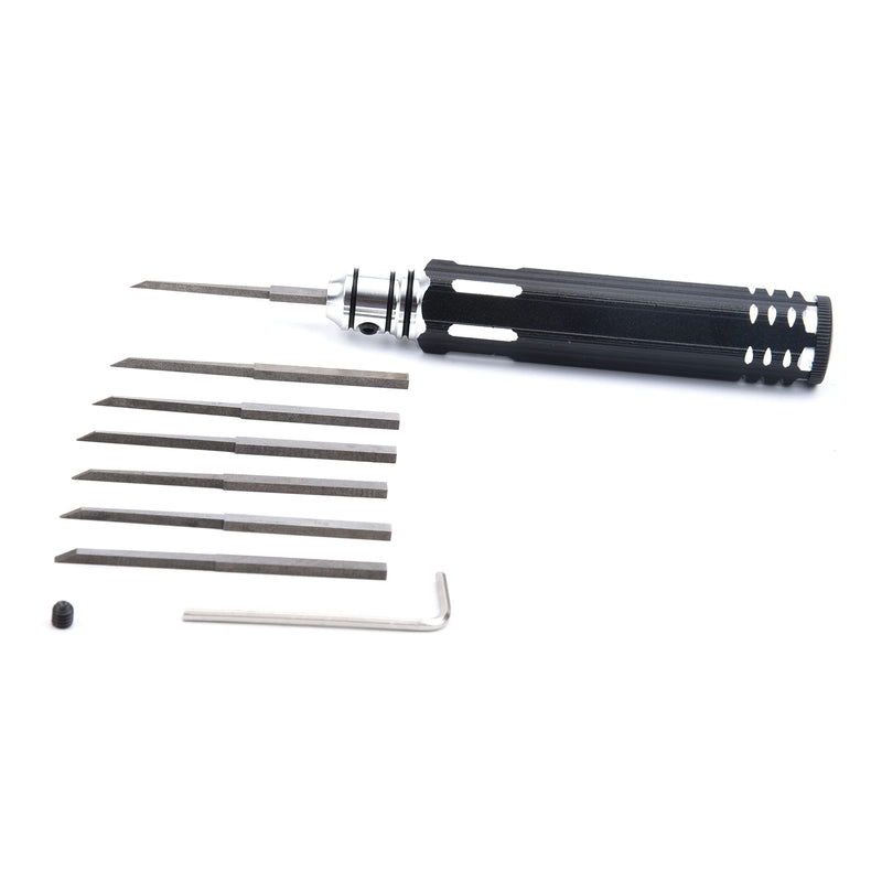 YoungRC Prime Model Scriber Resin Carved Scribe Line Hobby Cutting Tool For Gundam Model Chisel 7 Blades 0.1/0.2/0.4/0.6/0.8/1.0/2.0mm