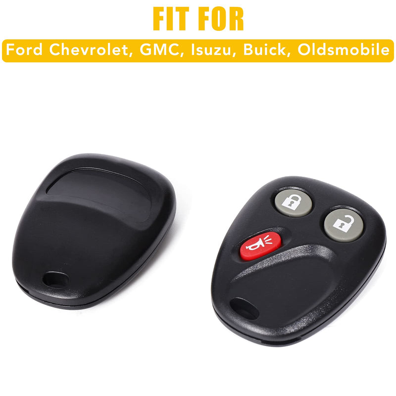 OGATOO Key Fob Replacement Fits for 2002-2009 Chevy Trailblazer, 2002-2009 GMC Envoy, 2003-2007 Isuzu Ascender, 2004-2007 Buick Rainier, 2002-2004 Oldsmobile Bravada, 3 Btn #15051014 Car Remote Set 1