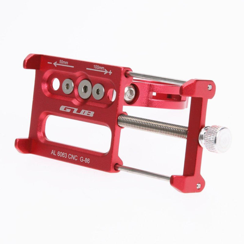 GUB Mountian Bike Phone Mount - Aluminum Alloy Universal Adjustable Bike Mount Cell Phone GPS Mount Holder Rotating Cradle Clamp for Bike Motorbike,iPhone Samsung Android All Smartphones (RED) RED