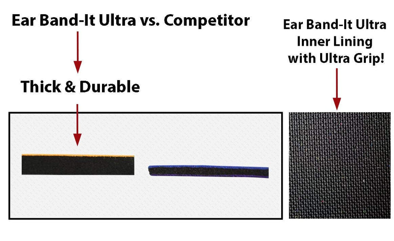 Ear Band-It Ultra Swimming Headband with Putty Buddies earplugs - 6 Pair Soft Silicone Premium Ear Plugs - The Best Swim Headband and Earplugs - Doctor Recommended Hot Pink Large (ages 9yrs to adult)