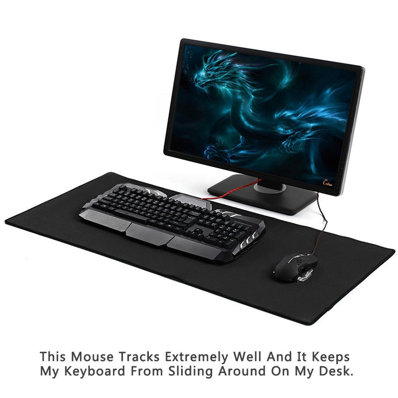 Cmhoo Large Mouse Pad Gaming & Professional Computer Extra Large Mouse Pad / Mat 27.5IN (7030 chunse Black) 70*30 chunse Black