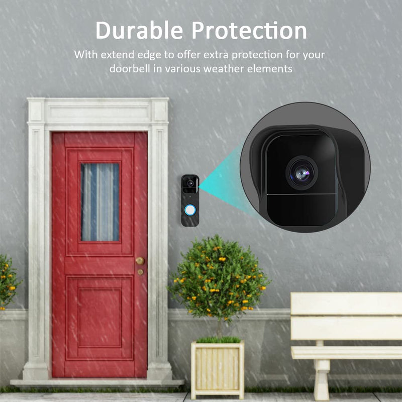 Camera Cases Compatible with Blink Video Doorbell Cover Black Silicone Waterproof Protetive Skin- LEFXMOPHY