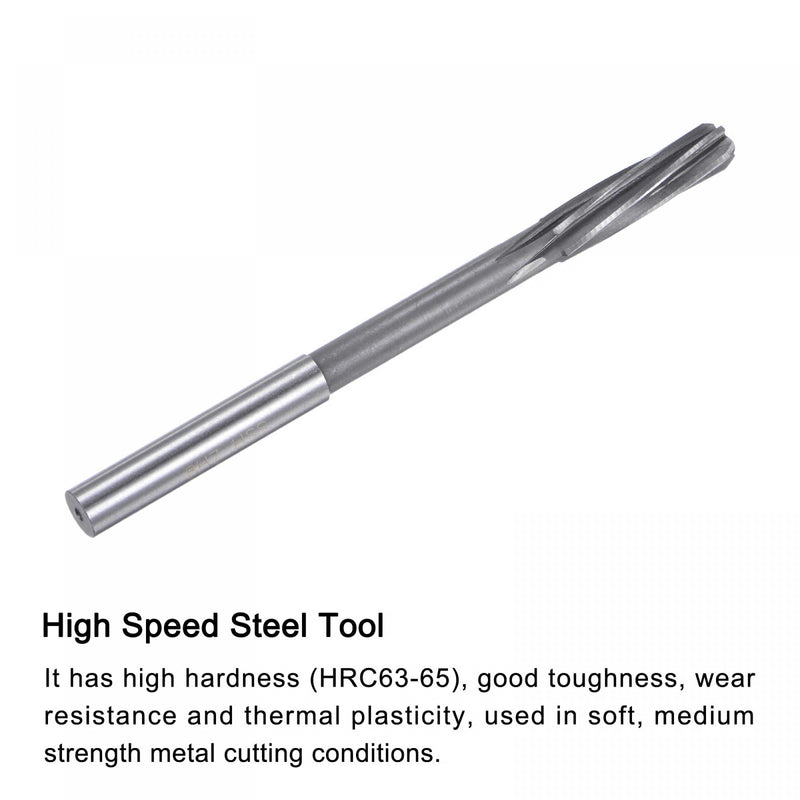 sourcing map Clamping Reamer 8mm H7 4241 High Speed Steel Spiral Groove Lathe Reamer Milling Cutter