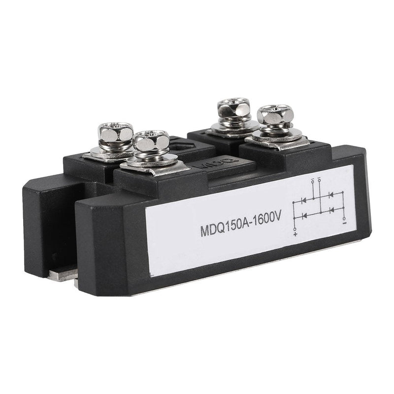 Bridge Rectifier, Black Bridge Rectifier Single Phase Diode Bridge Rectifier 150A 1600V High Power Single Phase Rectifier Bridge Module, 4 Connections
