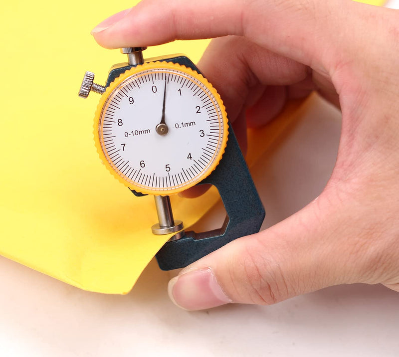 Driak 0-10mm dial Thickness Meter Gauge 0.1mm Depth Tester for Paper Film Leather Thickness Measuring Tool