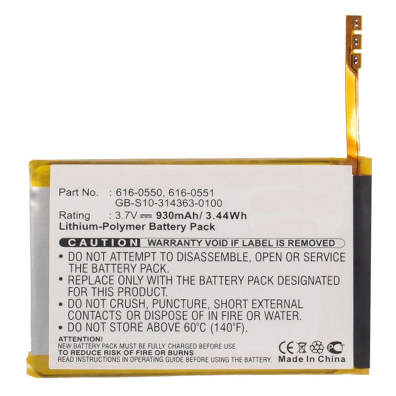 MPF Products 930mAh 616-0550, 616-0551 Battery Replacement Compatible with Apple iPod Touch 4 (4th Generation) A1367 8GB, 16GB, 32GB, 64GB with Installation Tools