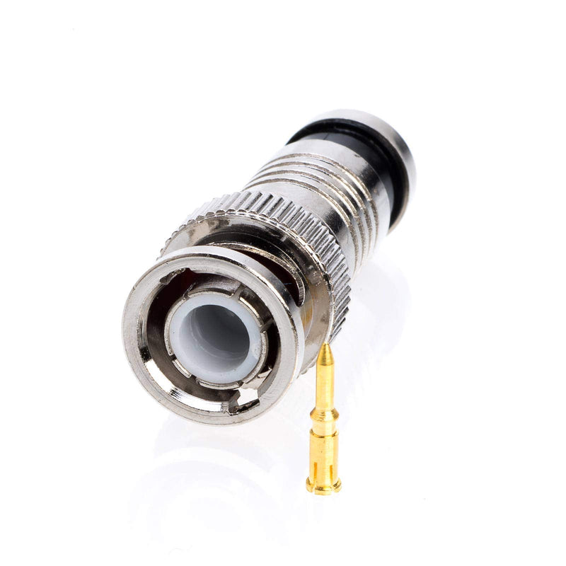 BNC Rg59 Male Compression Coax Connector for CCTV Security Camera DVR (50) 50