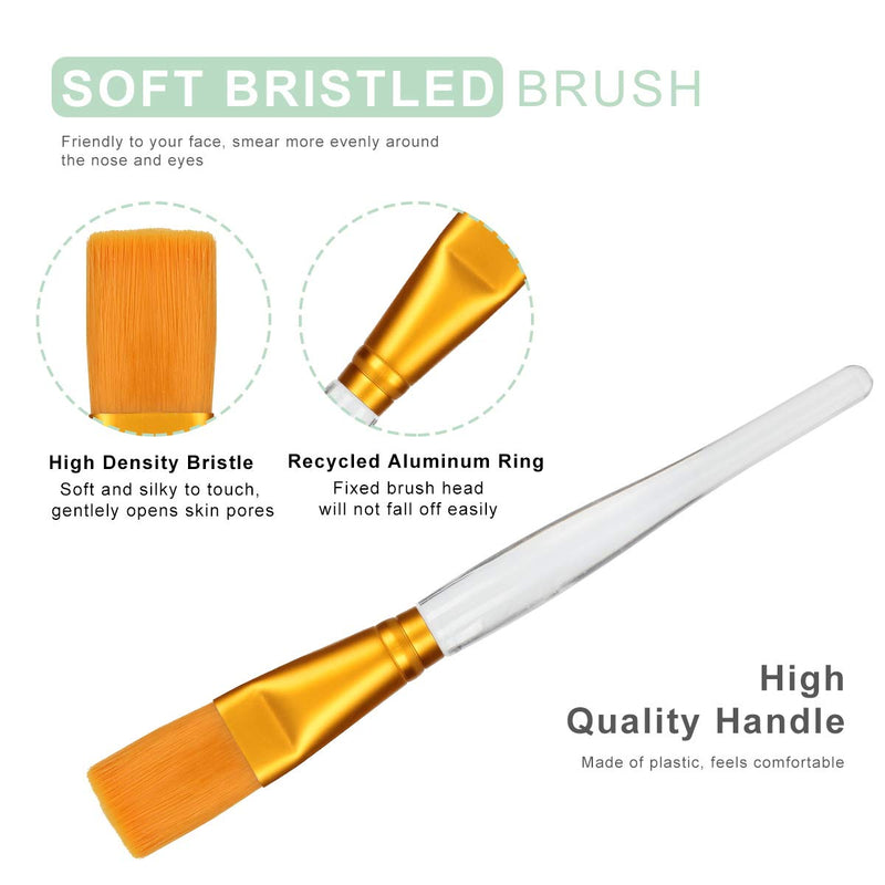 Face Mask Mixing Bowl Set, Plazuria 5 in 1 DIY Facemask Mixing Tool Kit with Facial Mask Bowl Stick Spatula Silicone Face Mask Brush & Premium Soft Face Brushes
