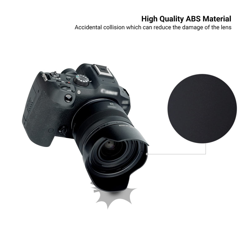 Lens Hood for Canon RF 24mm F1.8 Macro is STM,EF 24mm 2.8 is USM and EF 28mm 2.8 is USM Lens,Reversible Lens Shade Replace Canon EW-65B Lens Hood, Compatible with 52mm 58mm Filters and Lens Cap