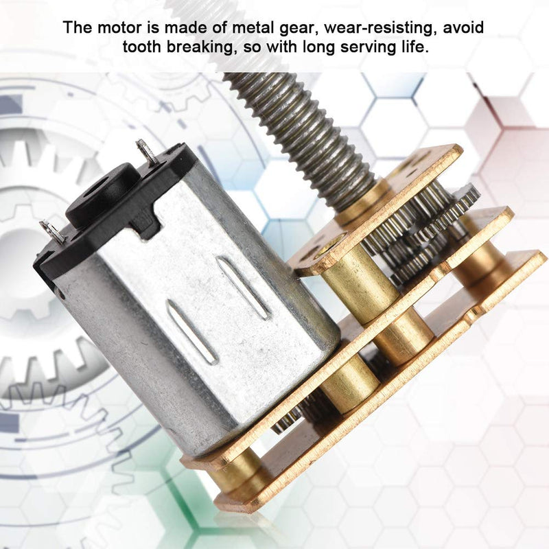 DC 6V/12V Long Thread Gear Motor Electronic Gear Motor for Car Model Robot Electronic Toys and Crafts (6V 1000RPM) 6V 1000RPM