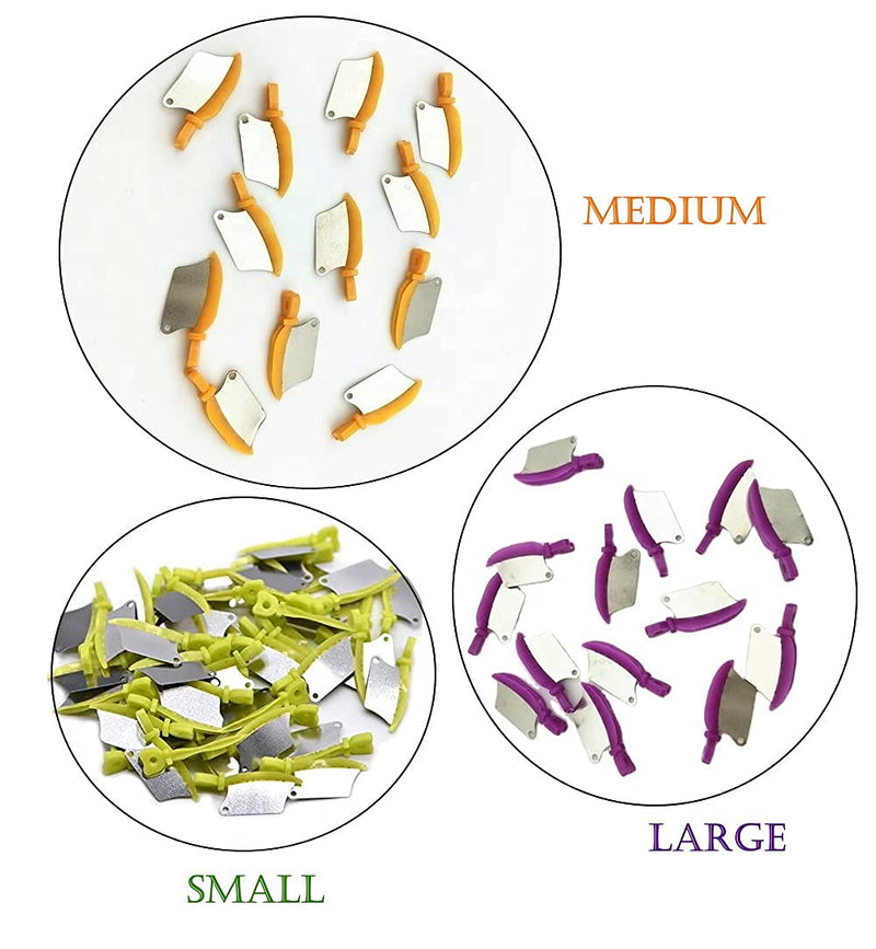 Dental Wedge Guard with Metal Plastic Knife and Protection Matrix for Teeth Interproximal Area 50pcs/box (LARGE) Large