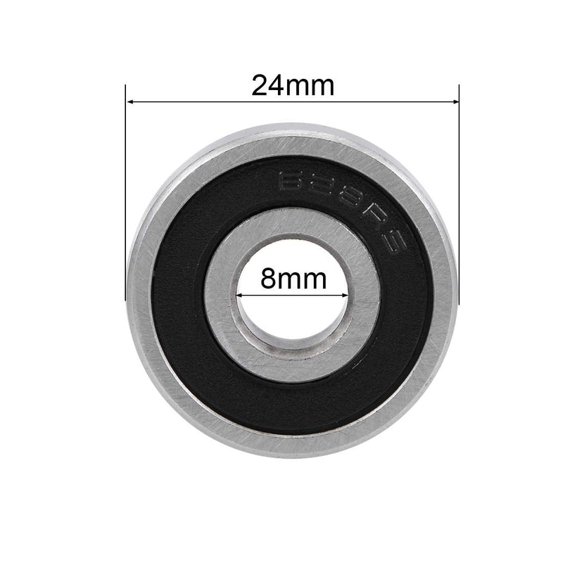 uxcell 628-2RS Deep Groove Ball Bearings Z2 8mm X 24mm X 8mm Double Shielded Carbon Steel 5pcs 8mmx24mmx8mm