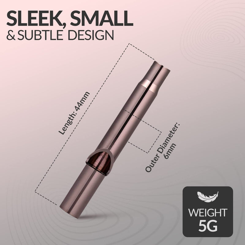 Titanium Whistle For Emergency, Camping & Hiking Whistle, Pitched Whistle, Tiny Whistle Necklace, Small Whistle, Whistle For Life, Emergency Whistle Necklace, 120db Ultra Loud, Ultra Lightweight Light Purple