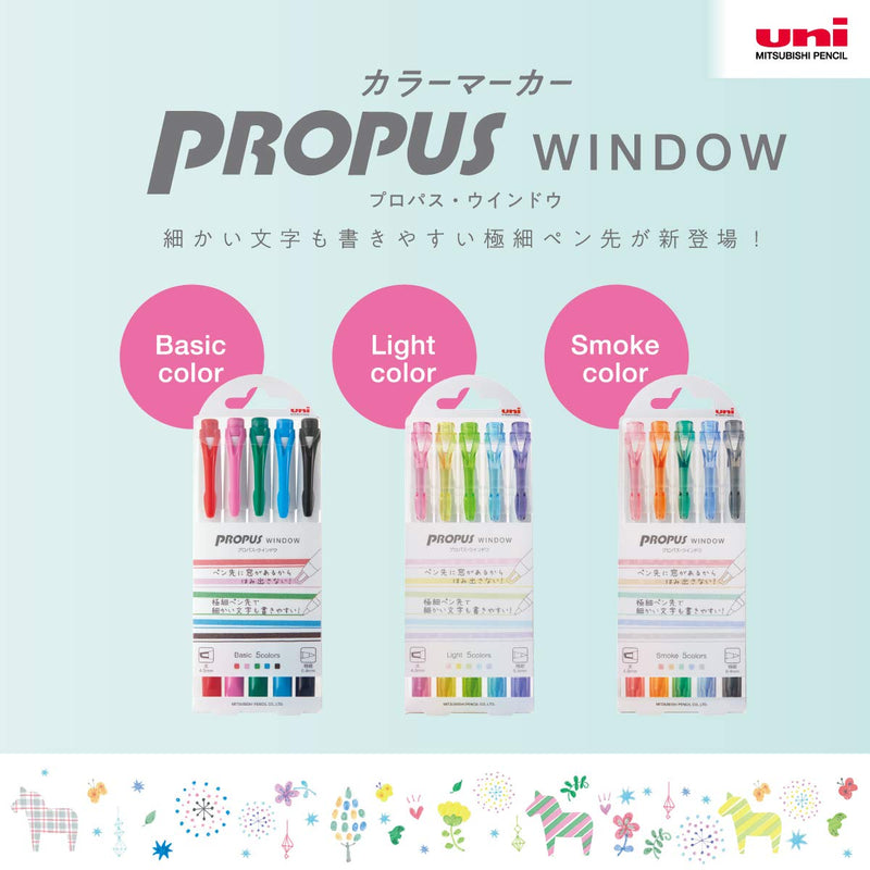 uni Propus Window Light Color, 5 Colors Set (Pus-103T 5C2)