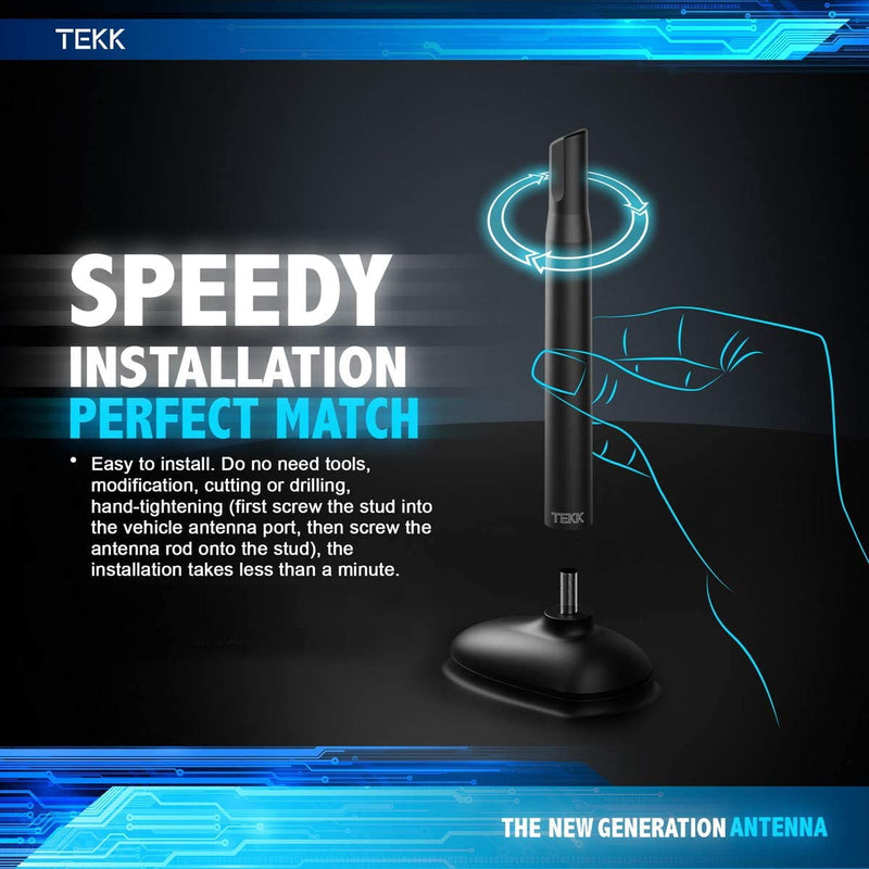Tekk Short Antenna Compatible with 2021-2023 Ford Bronco | Designed for Optimized FM/AM Reception | 4.8 Inches