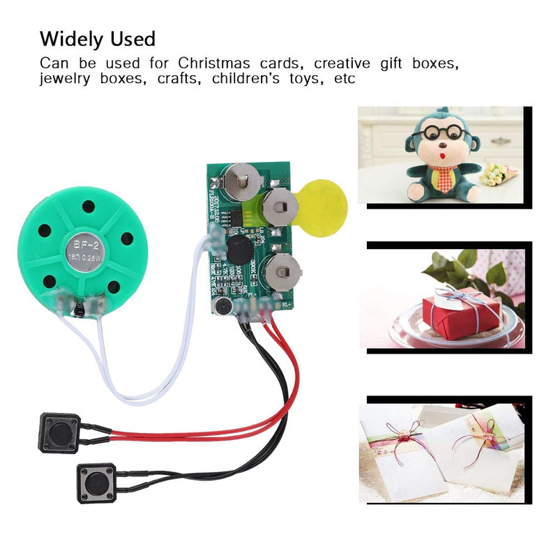 fosa 4 Minutes DIY Greeting Card Chip Music Sound Voice Recording Module Device Chip Recordable Sound Chip for Christmas Cards, Holiday Creative Gift Boxes, Jewelry Boxes, Crafts, Children's Toys