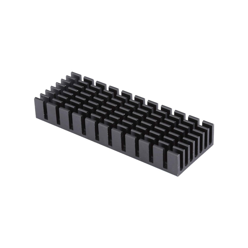 Awxlumv 2Pcs Small Heatsink 2.8 x 1 x 0.4 Inch / 70 x 25 x 10 mm with Pre Thermal Conductive Tape Aluminum Cooler for PCB Device LM2596 2577 2587 and Cooling LED IC Chips CPU GPU VGA 2.8x1x0.4 inch