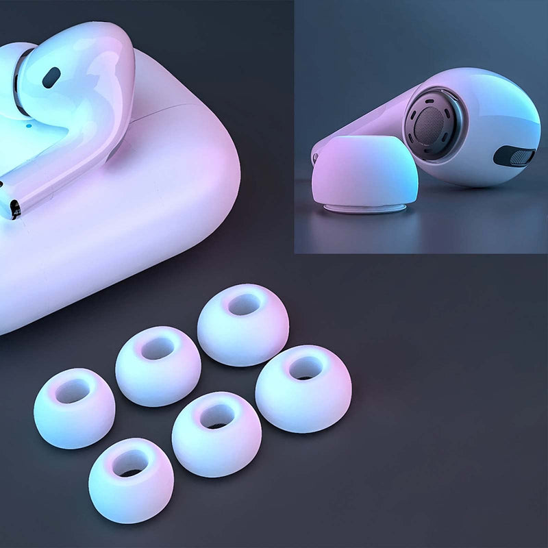 3 Pairs Replacement Ear Tips 2 Pairs Ear Hooks for AirPods Pro Silicon Ear Buds Tips with Portable Storage Box Fit in The Charging Case- Small, Medium and Large (L+M+S) L+M+S