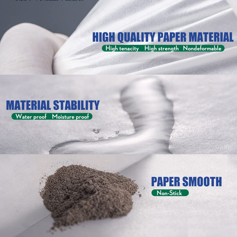 Biocomma 4x4 inches Cellulose Weighing Paper Sheet, Nitrogen Free,Non-Absorbing, High-Gloss (1000Pcs) 4X4" 1000