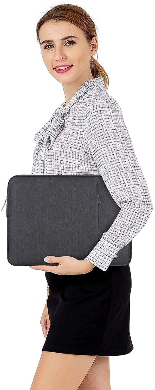 MOSISO Compatible with MacBook Pro 14 inch Case 2021 Release A2442 M1, Vertical Sleeve Bag&Plastic Hard Shell&Keyboard Skin&Screen Protector&Storage Bag,Space Gray&Black