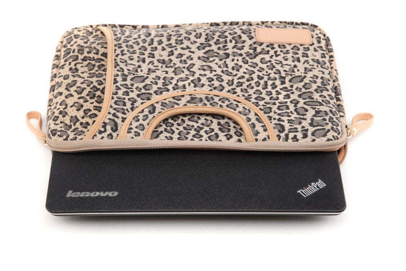 15.5 Inch Laptop Sleeve Case-Stylish Leopard Ultrabook Sleeve MacBook Bag for Acer/Asus/Dell/iPad Pro/Lenovo/MacBook Pro/MacBook Air/Surface Pro 4 with Handle 15-15.6inches