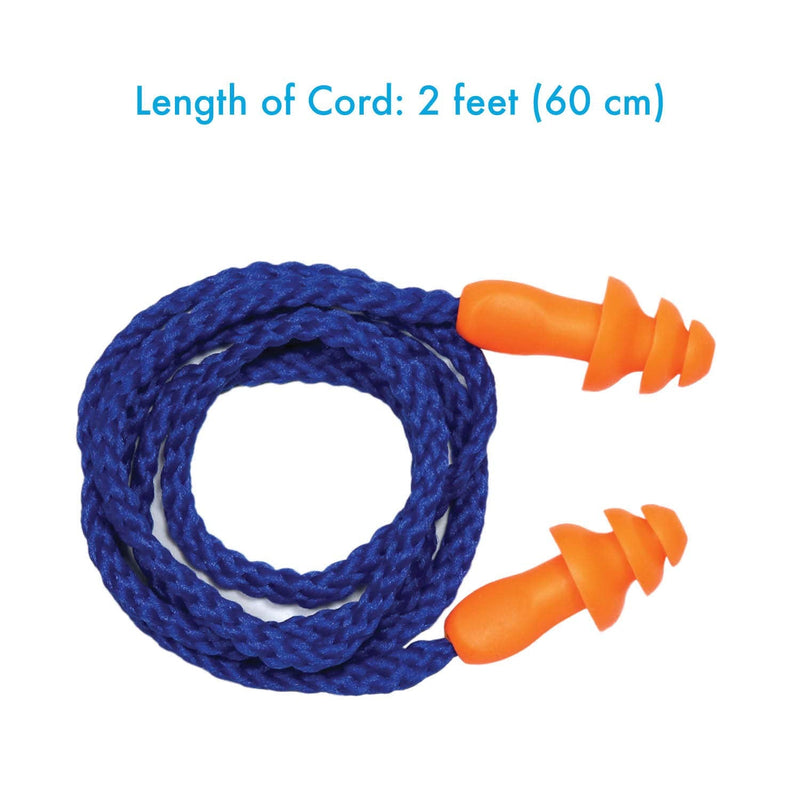 12 Pairs Corded Ear Plugs Soft Silicone Reusable Earplugs Noise Cancelling for Hearing Protection, Sleeping (Combo 12) Combo 12