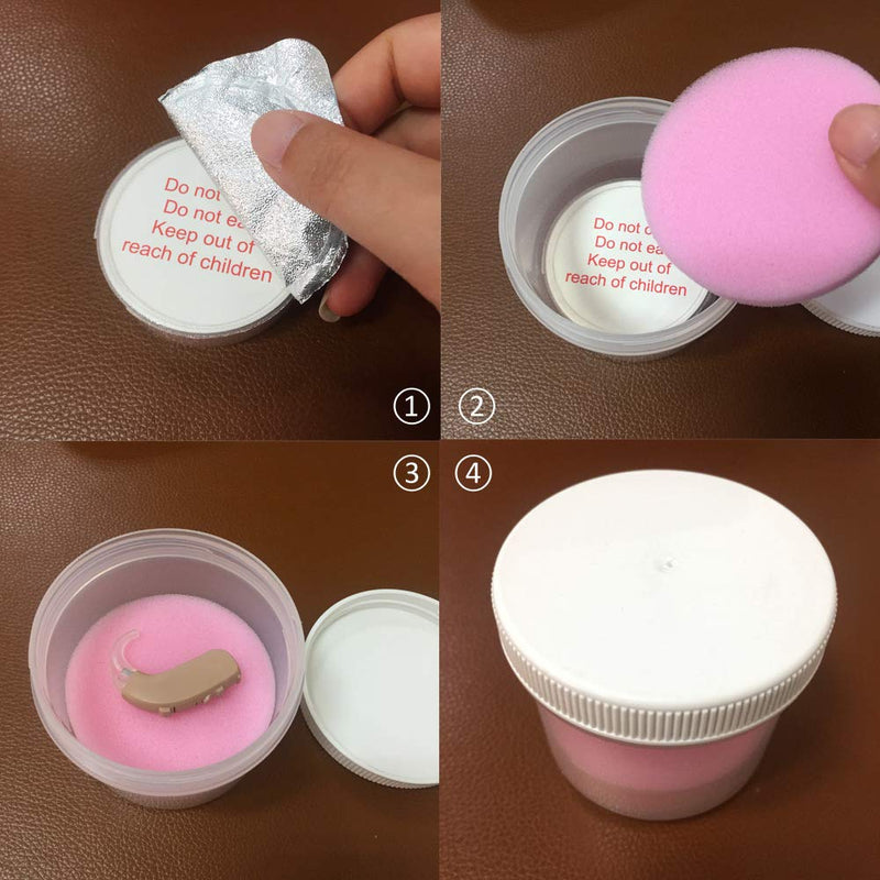 Hearing Aid Dehumidifier Hearing Aids Drying Set (Include One Drying Jar and One Drying Capsule) 2 Piece Set