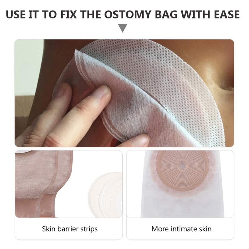 Healifty 40Pcs Ostomy Barrier Tape Elastic Ostomy Barrier Strips Skin Barrier Strips for Ostomy Bag Colostomy Bags