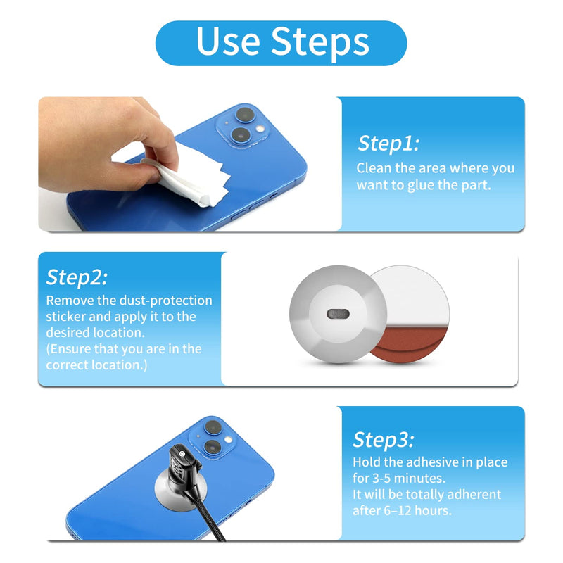 5 Pack Anchor Plate Adhesive Security Plate with Slot for Computer Lock Security Cables to Lock Down Laptops, Tablets, Monitors,for iPhone Smart Phone, MacBook Pad Ipad, Tablet, Other Device