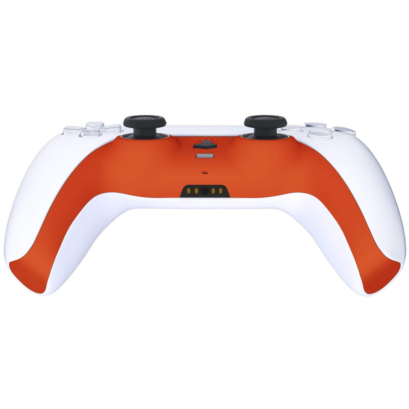 eXtremeRate Orange Decorative Trim Shell for PS5 Controller, Soft Touch DIY Replacement Clip Shell, Custom Plates Cover for Playstation 5 Controller w/Accent Rings - Controller NOT Included
