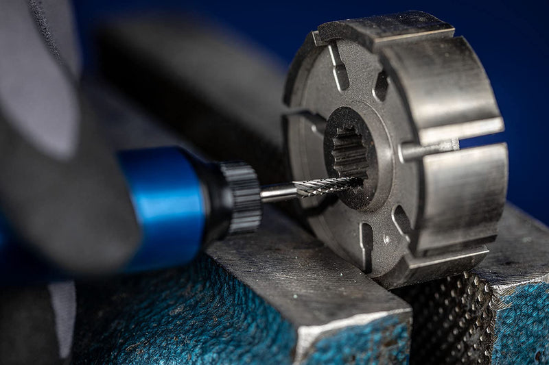 PFERD HM burr set, 3 pieces, cut 3 PLUS, shaft ø 3mm, burr ø 3mm, 21901504 - for universal applications on the most important industrially used materials