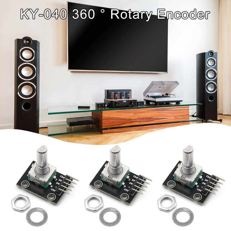 Rotary Encoder Modules, Rotary Encoder, Pack of 3 Rotary Encoder, Rotary Encoder, Encoder, Rotary Encoder Module Rotary Encoder, Rotary Encoder Module, Rotary Angle Encoder, 360 Degree Rotary Encoder Rotary Angle Encoder